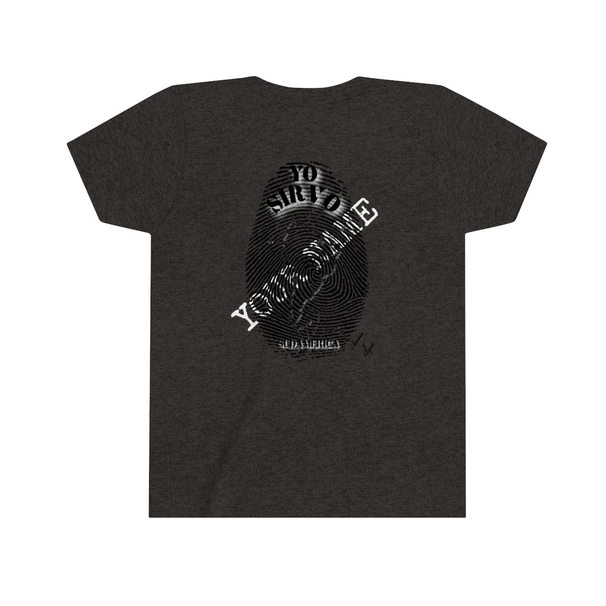 Spanish || Youth Unisex I Serve South America Personalized Fingerprint T-Shirt