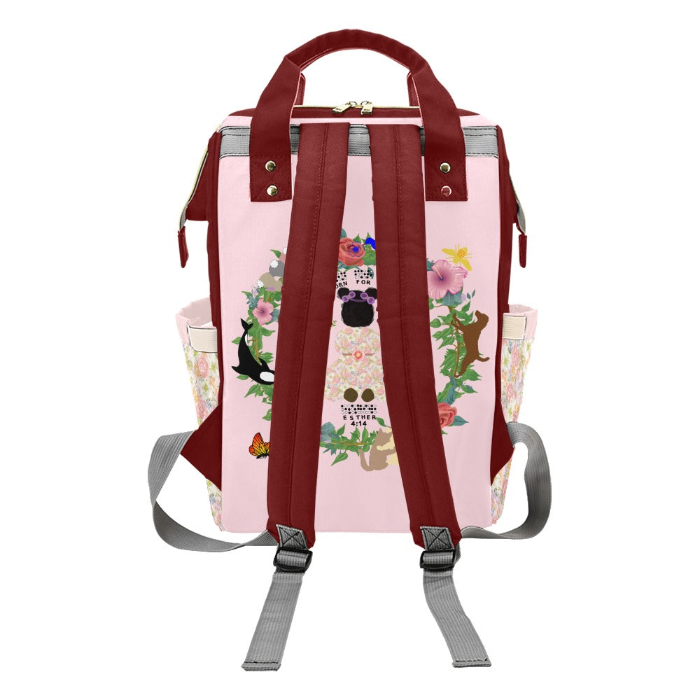 Braille || Precious Child Girl's Mommy & Daddy Diaper Backpack