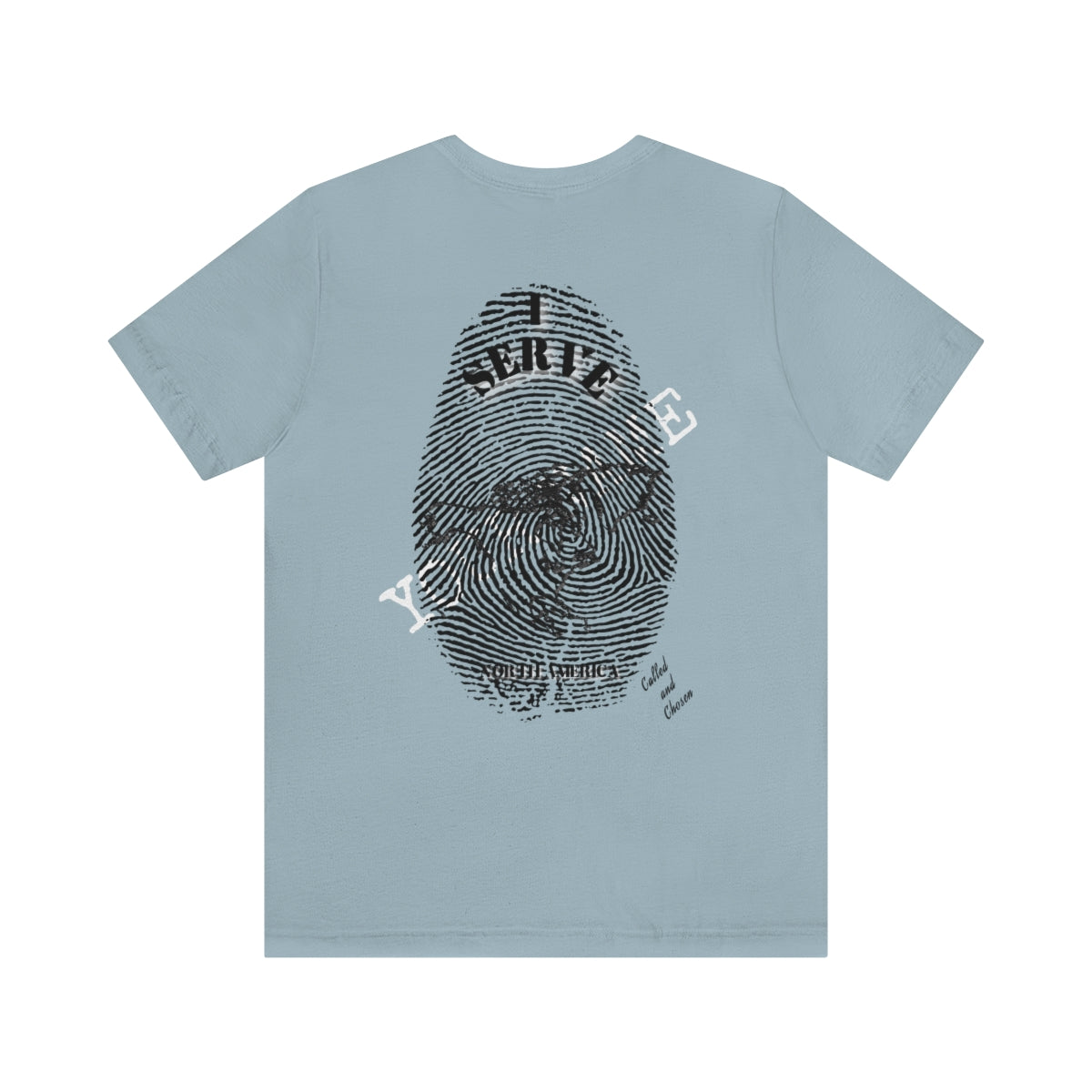English || Adult Unisex I Serve North America Personalized Fingerprint Tee