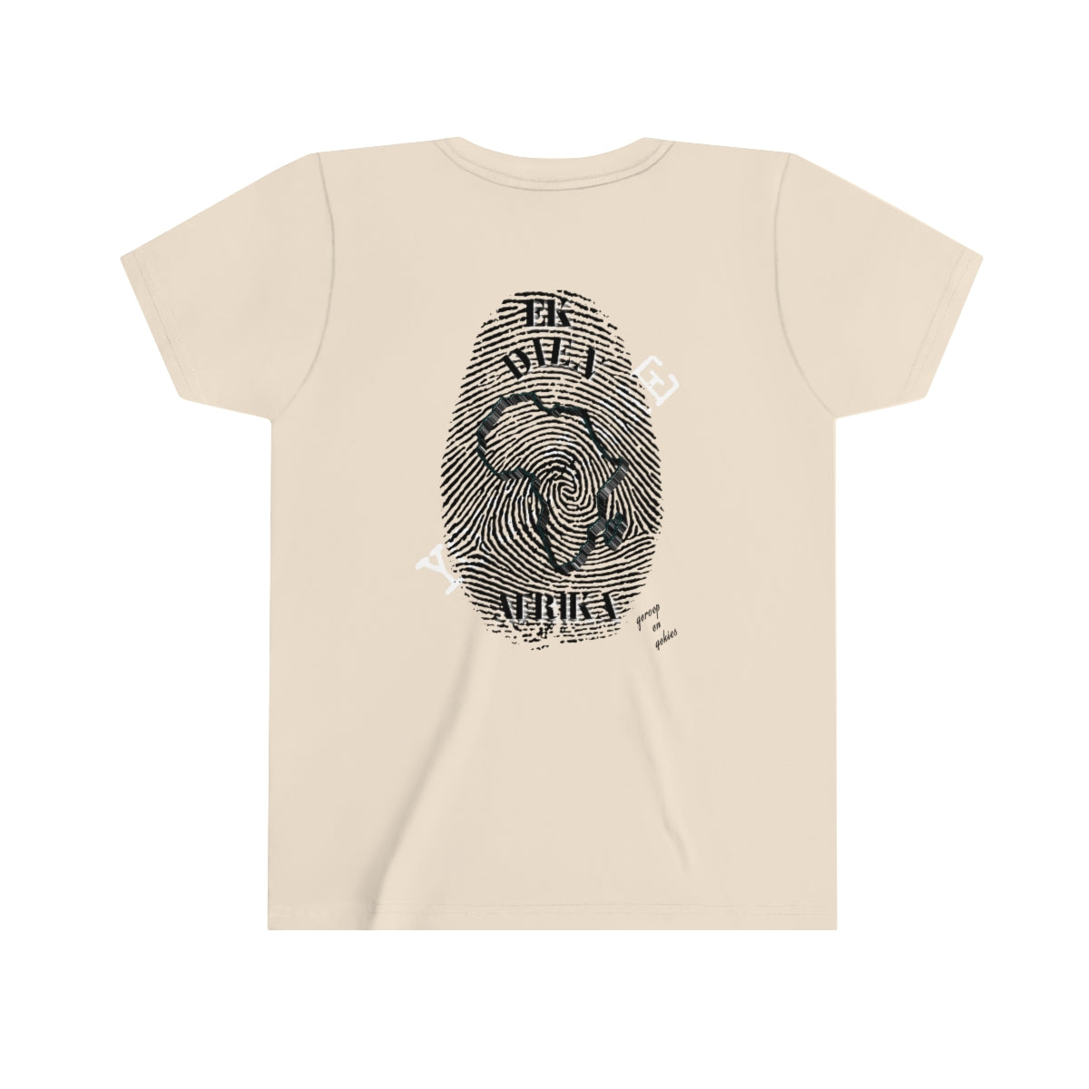 Afrikaans || Youth Unisex I Serve Africa Personalized Fingerprint T-Shirt