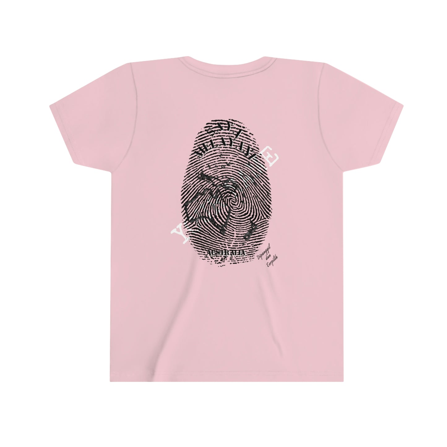 Indonesia || Youth Unisex I Serve Australia Personalized Fingerprint T-Shirt