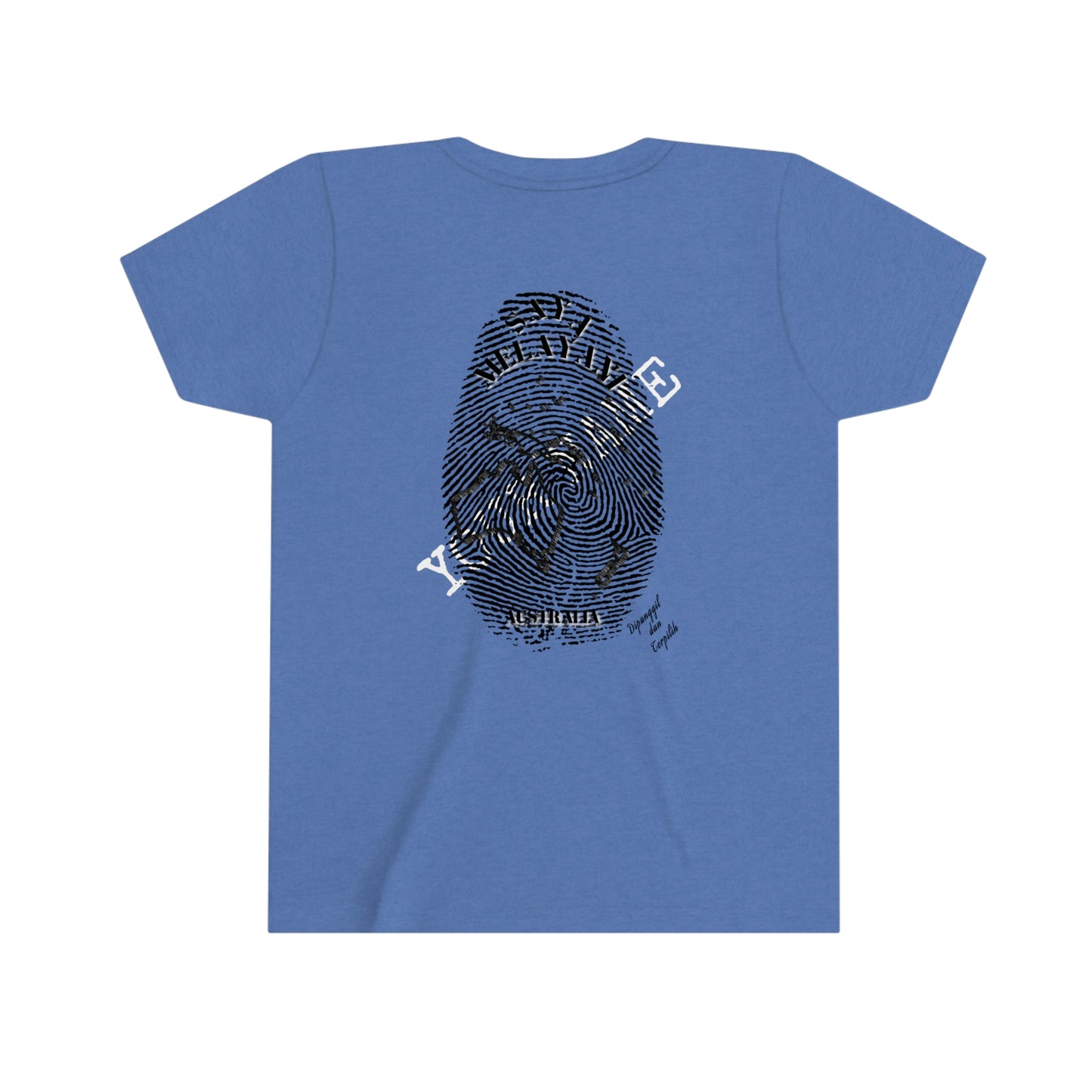 Indonesia || Youth Unisex I Serve Australia Personalized Fingerprint T-Shirt