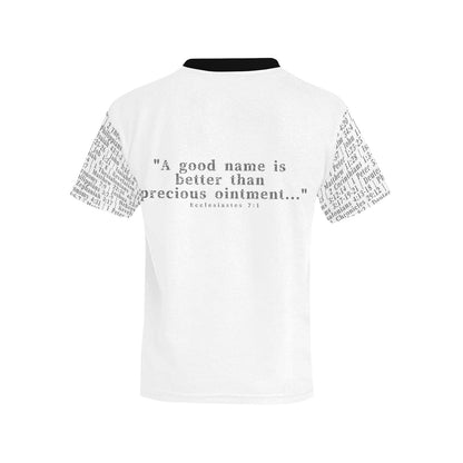 Youth Unisex Ecclesiastes 7:1 Covered T-Shirt