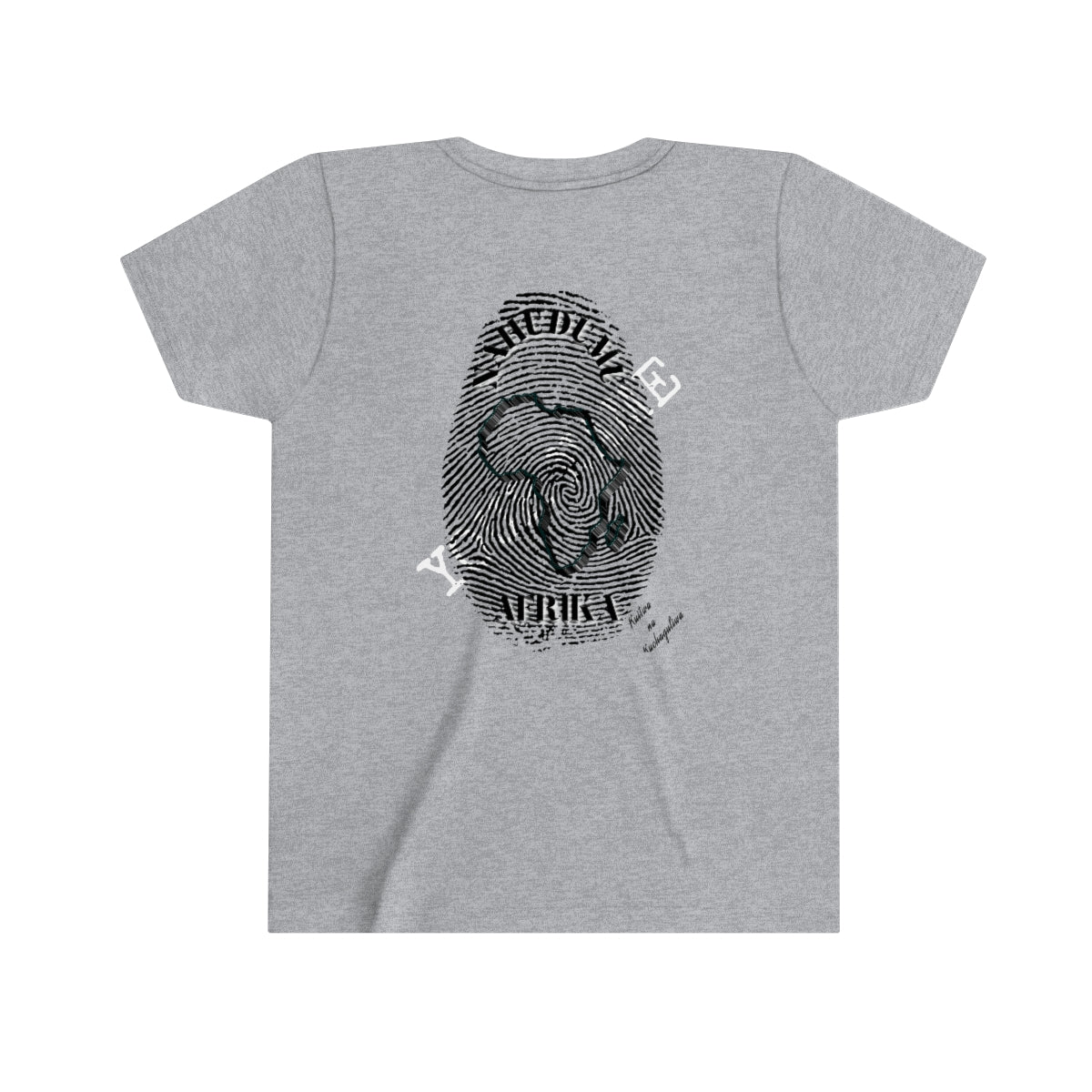 Swahili || Youth Unisex I Serve Africa Personalized Fingerprint T-Shirt