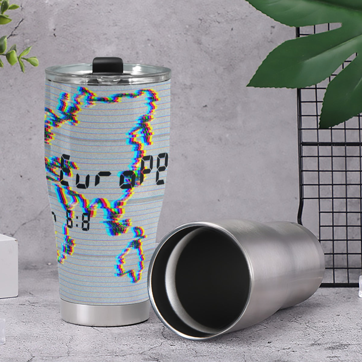 Chromatic I Serve Europe 30oz Stainless Steel Tumbler