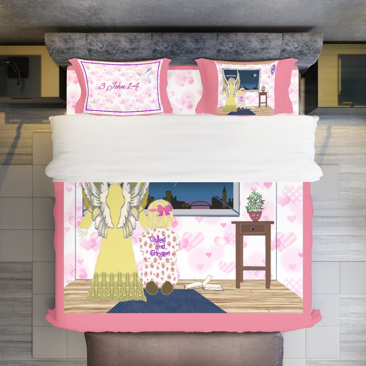 Girl's Four-Piece Called and Chosen Australia Duvet Cover Set