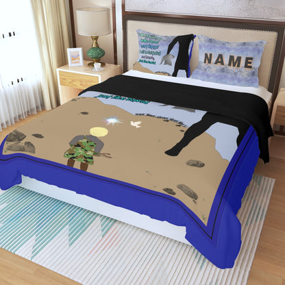 Three-Piece Making Jesus Merry Like David Duvet Cover Set