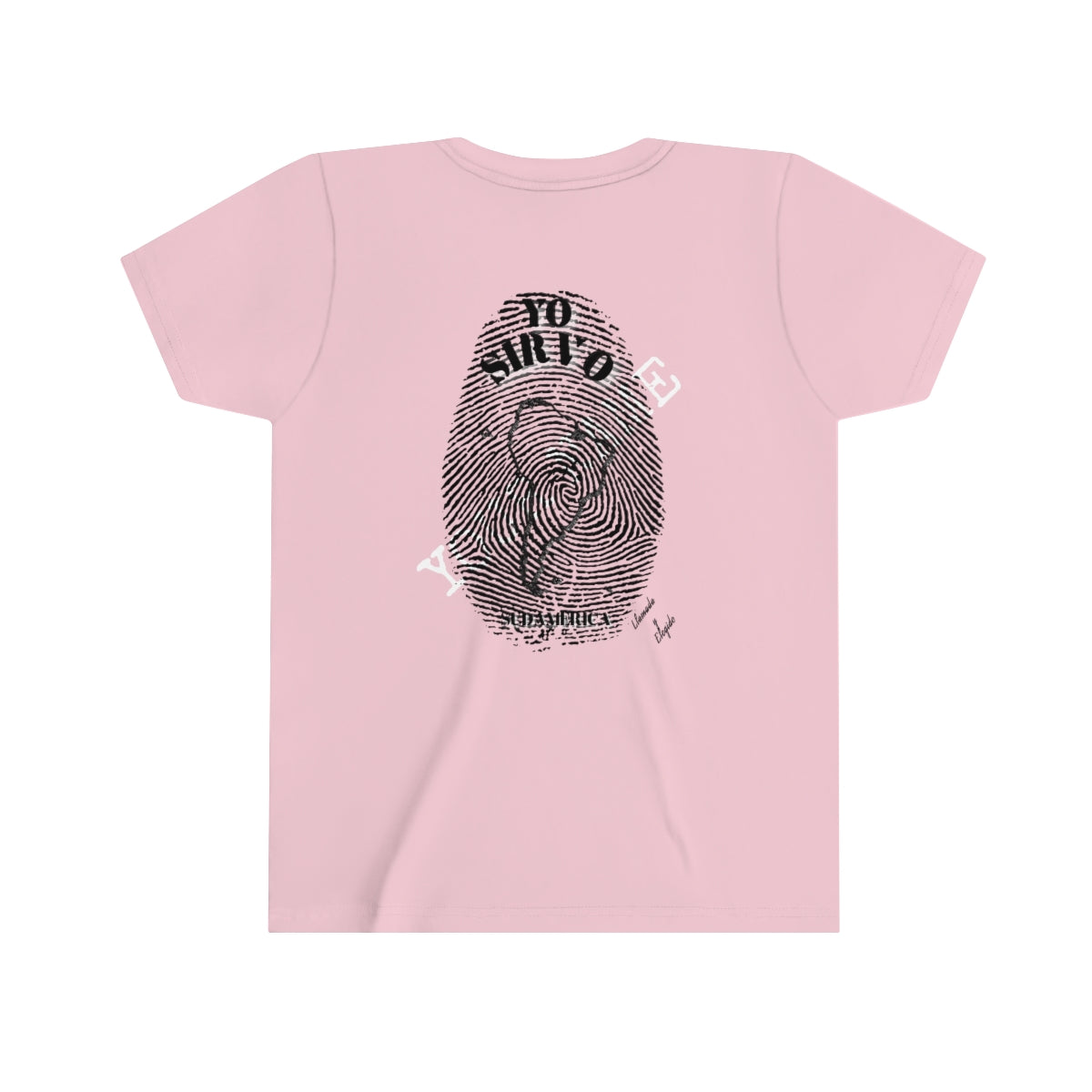Spanish || Youth Unisex I Serve South America Personalized Fingerprint T-Shirt