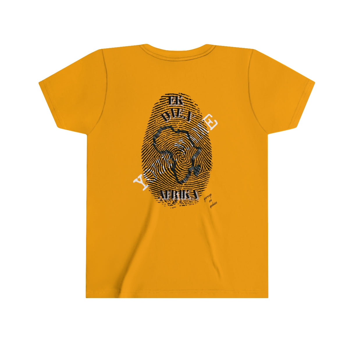 Afrikaans || Youth Unisex I Serve Africa Personalized Fingerprint T-Shirt