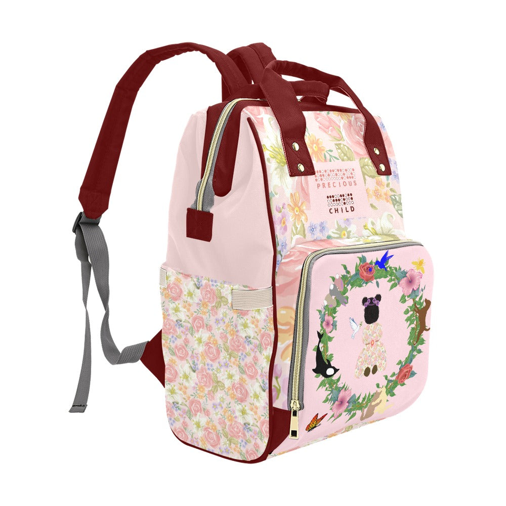 Braille || Precious Child Girl's Mommy & Daddy Diaper Backpack