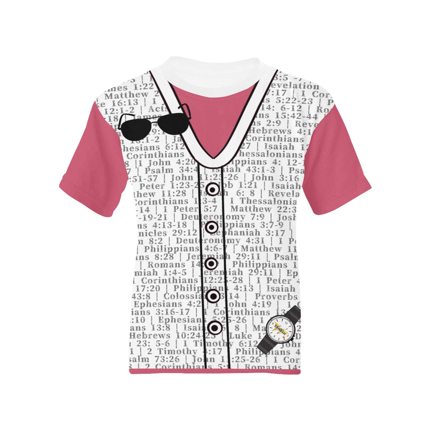 Youth Girl 1 Thessalonians 5:17 Covered T-Shirt