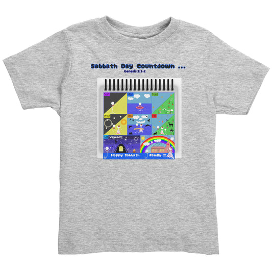 English || Toddler Boy's Sabbath Countdown Matching Family Shirt