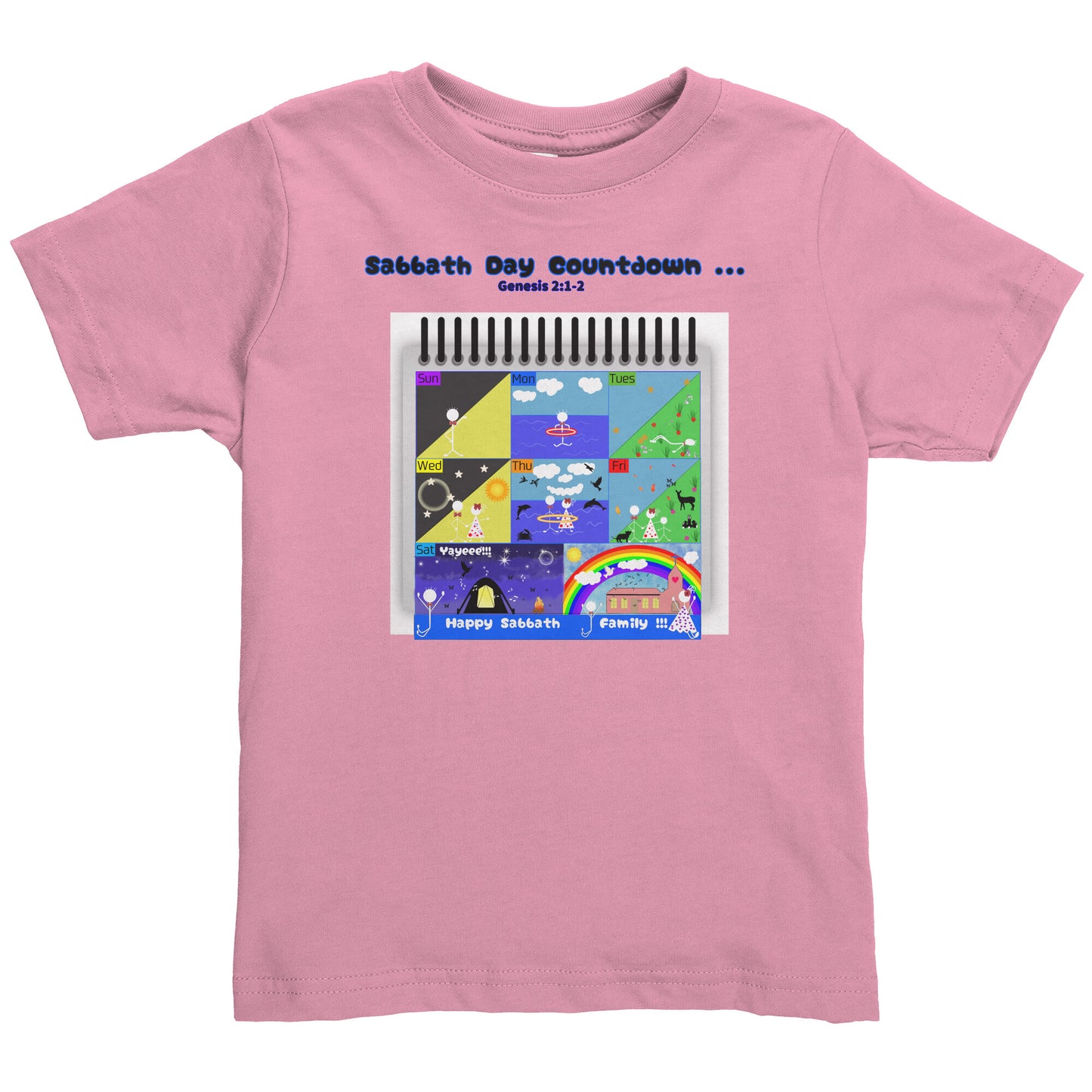 English || Toddler Boy's Sabbath Countdown Matching Family Shirt