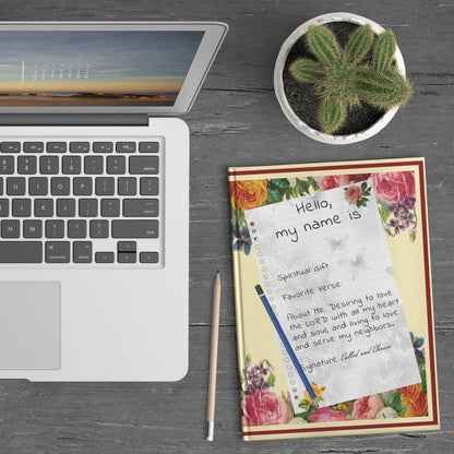 Personalized Vintage Cream Spiritual Gift Journal