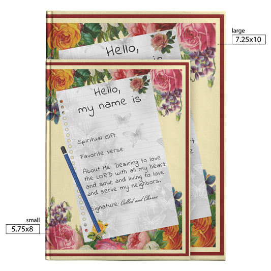 Personalized Vintage Cream Spiritual Gift Journal