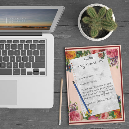 Personalized Vintage Rose Spiritual Gifts Journal