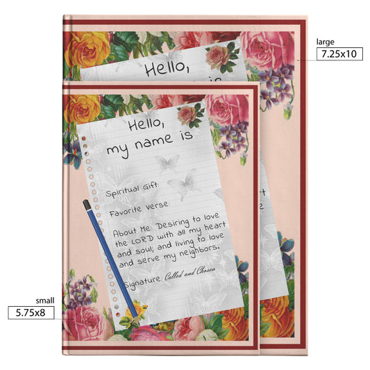 Personalized Vintage Rose Spiritual Gifts Journal