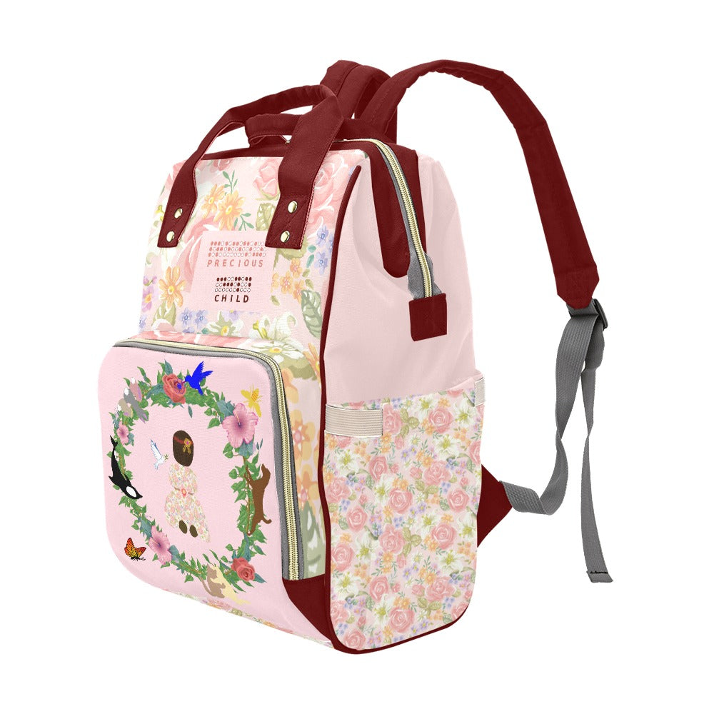 Braille || Precious Child Girl's Mommy & Daddy Diaper Backpack