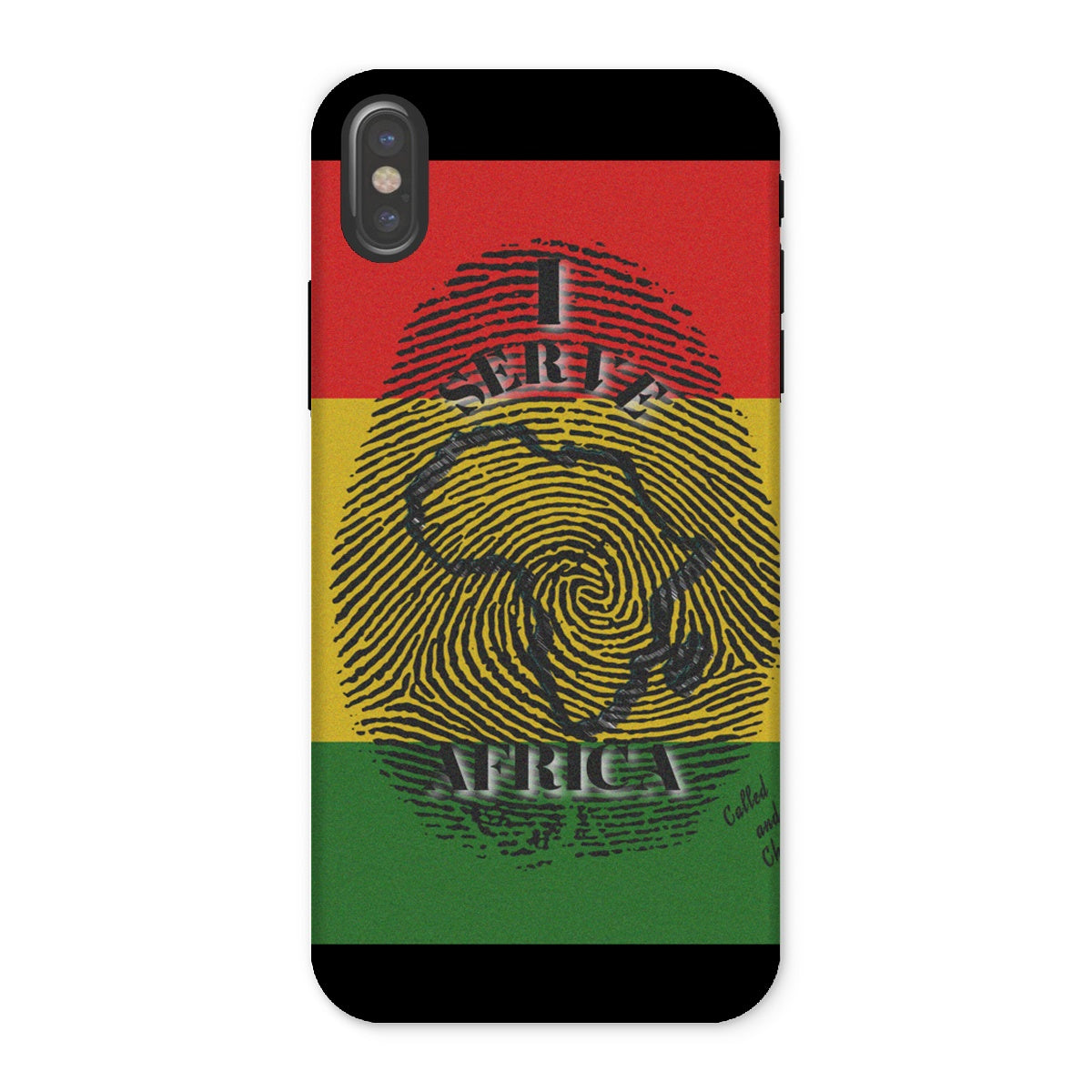 I Serve Africa Fingerprint Tough Phone Case