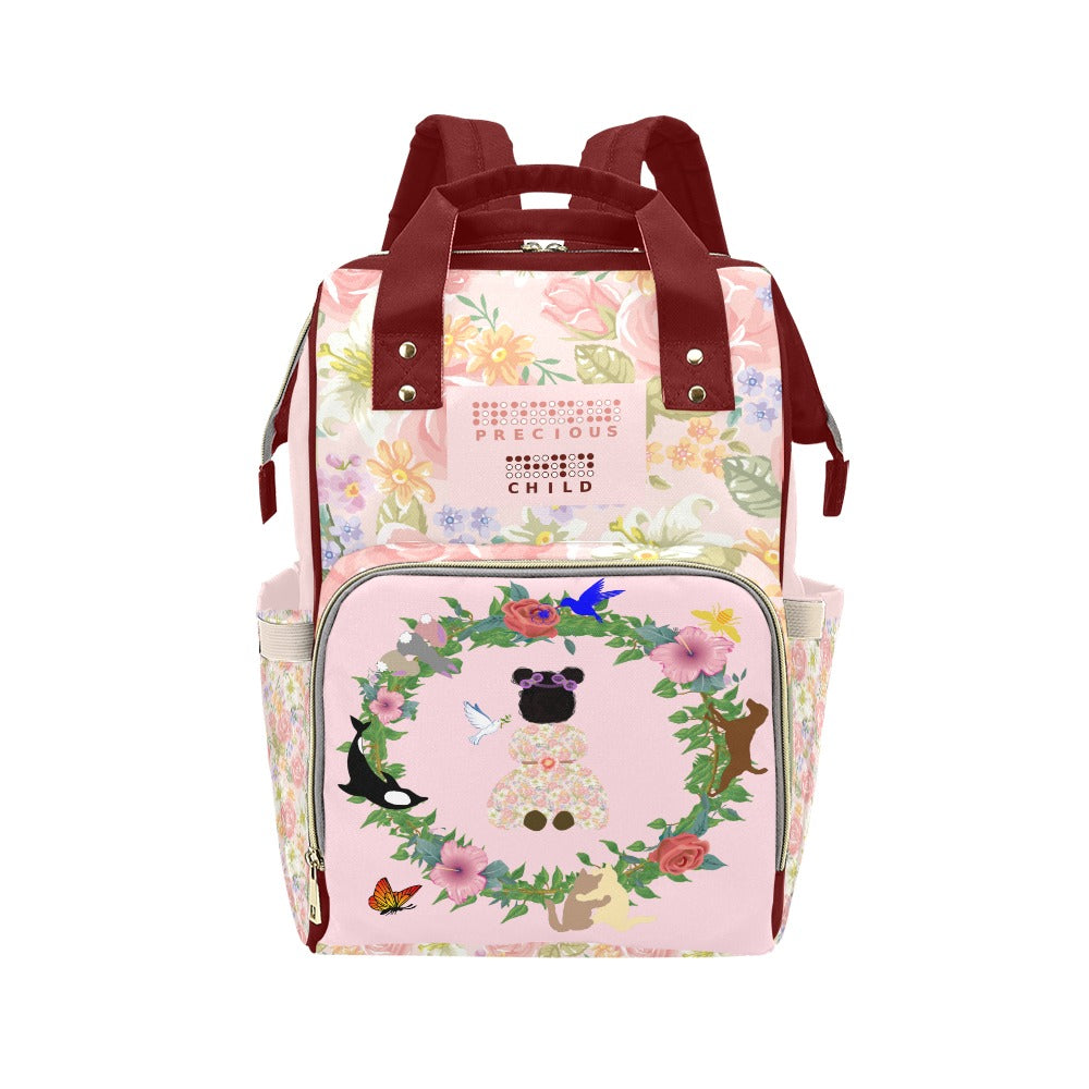 Braille || Precious Child Girl's Mommy & Daddy Diaper Backpack