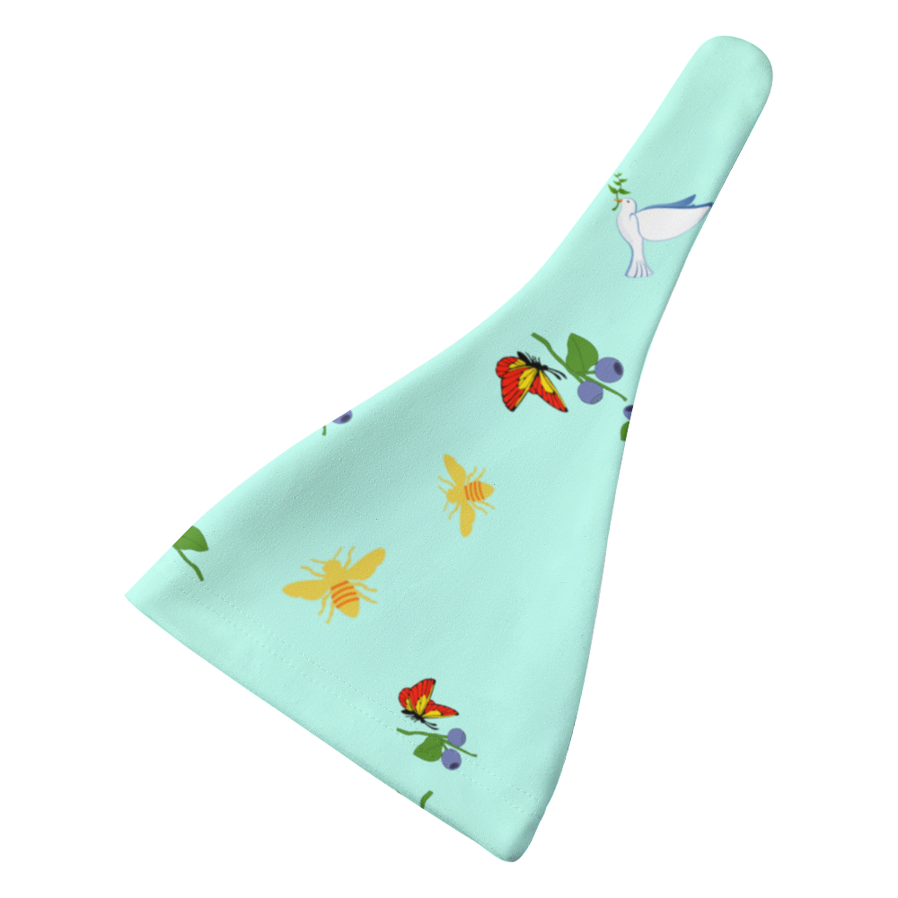 Mint Green Born For Time Baby Boy's Beanie Cap, 2-Piece Set