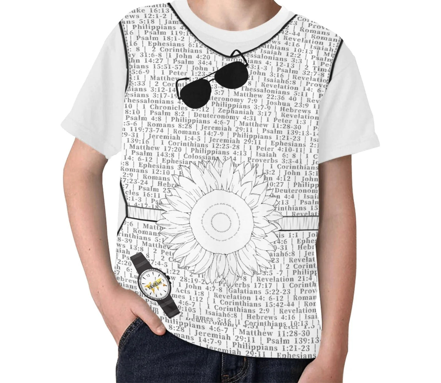 Youth Girl Psalm 46:10 Covered T-Shirt