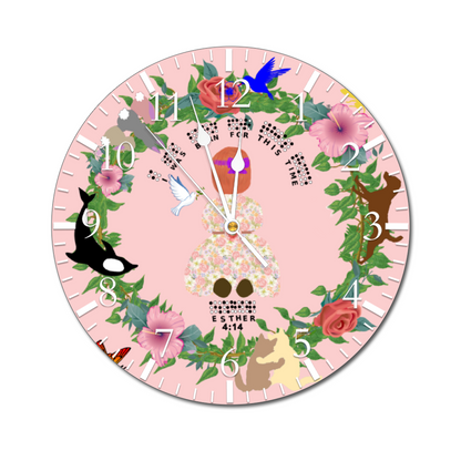 Braille || Born For This Time Girl’s Wooden Wall Clock