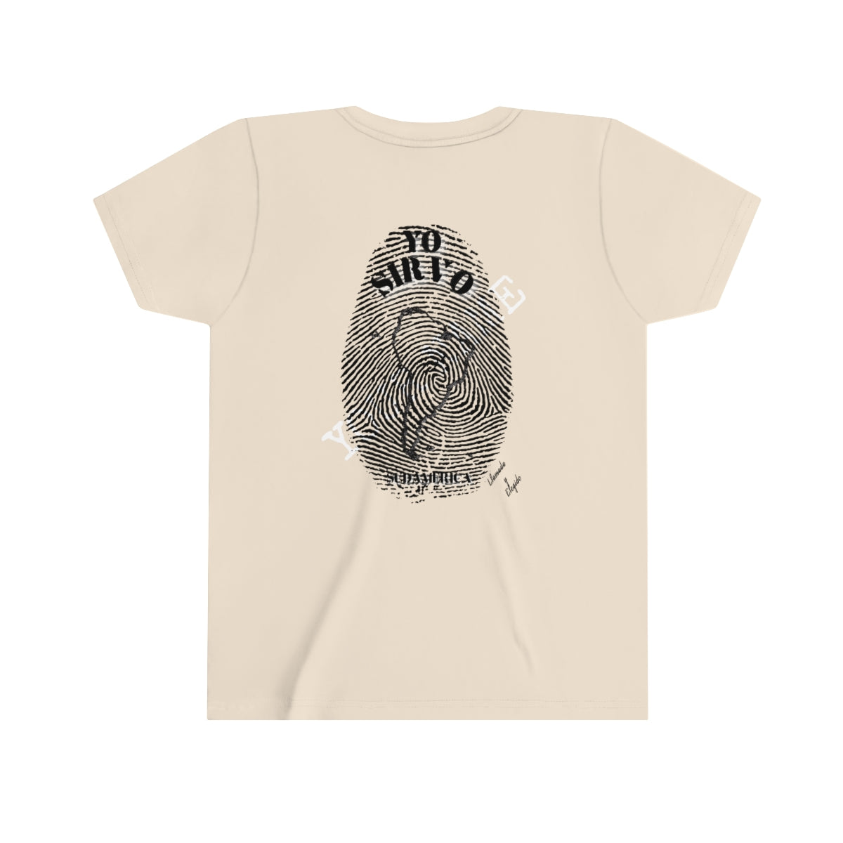 Spanish || Youth Unisex I Serve South America Personalized Fingerprint T-Shirt
