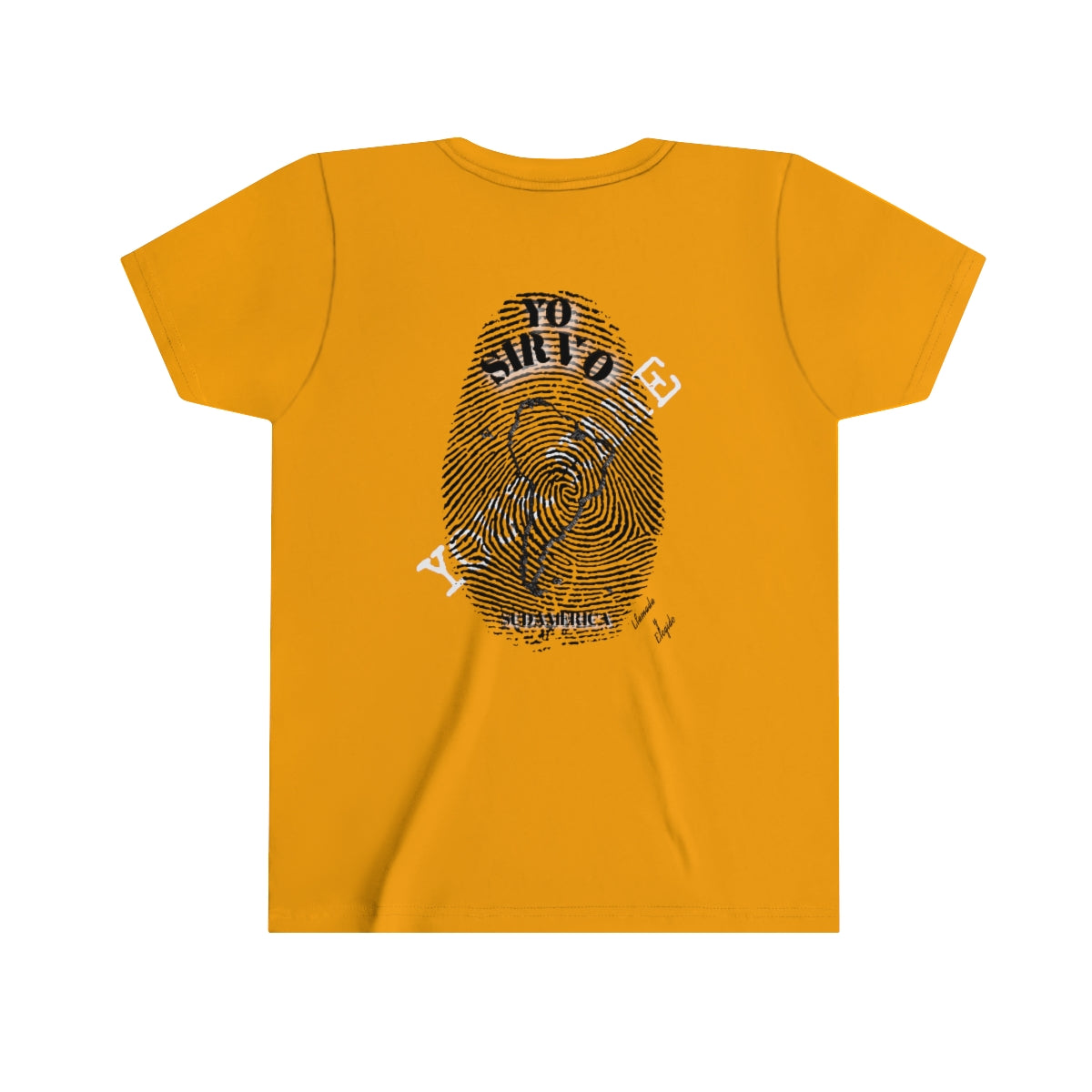Spanish || Youth Unisex I Serve South America Personalized Fingerprint T-Shirt