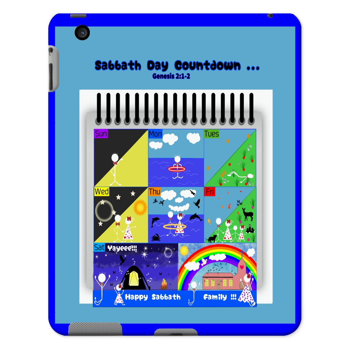 English || Sabbath Countdown || Duo iPad Case