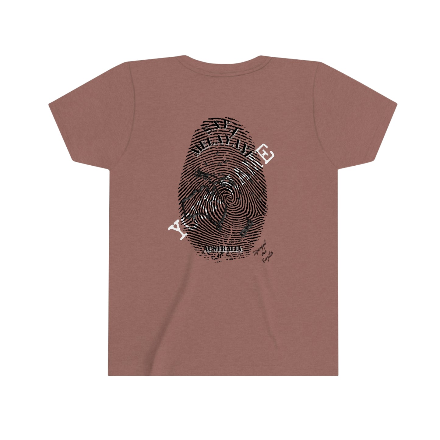 Indonesia || Youth Unisex I Serve Australia Personalized Fingerprint T-Shirt