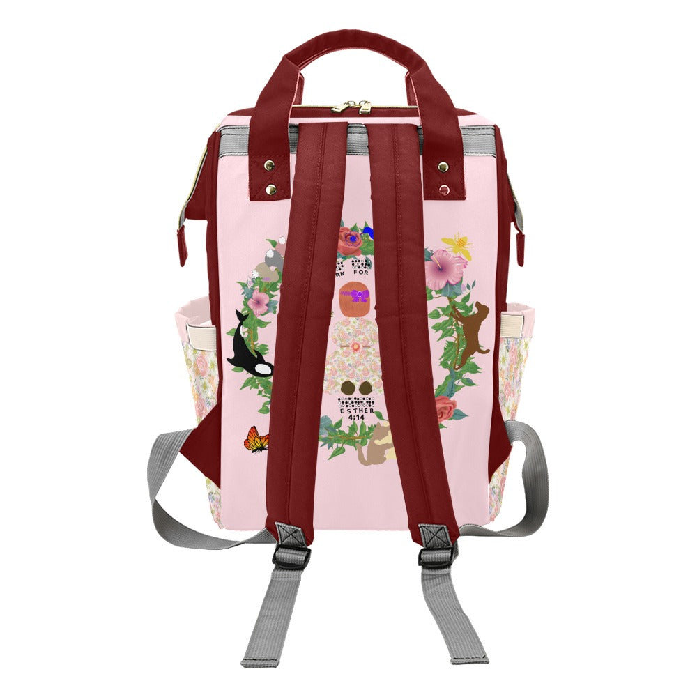 Braille || Precious Child Girl's Mommy & Daddy Diaper Backpack