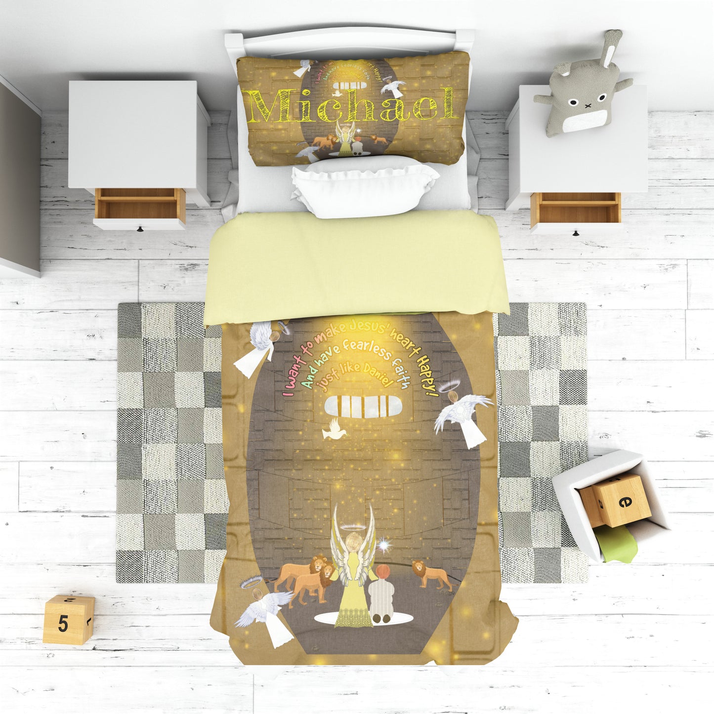Toddler's Two-Piece Making Jesus Merry Like Daniel Duvet Cover Set
