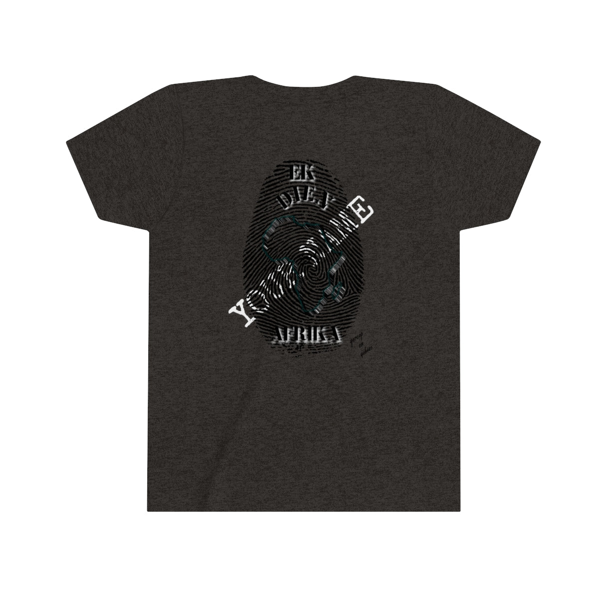 Afrikaans || Youth Unisex I Serve Africa Personalized Fingerprint T-Shirt