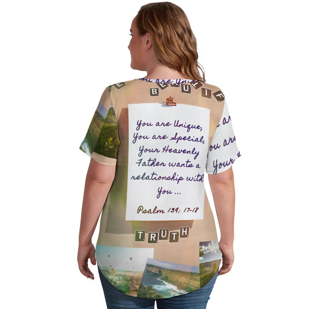 You Are Unique Ladies' V-Neck Blouse