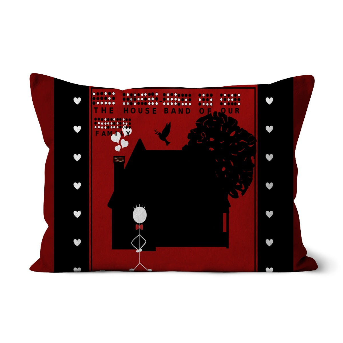 Braille || His House-Band Faux Suede Cushion