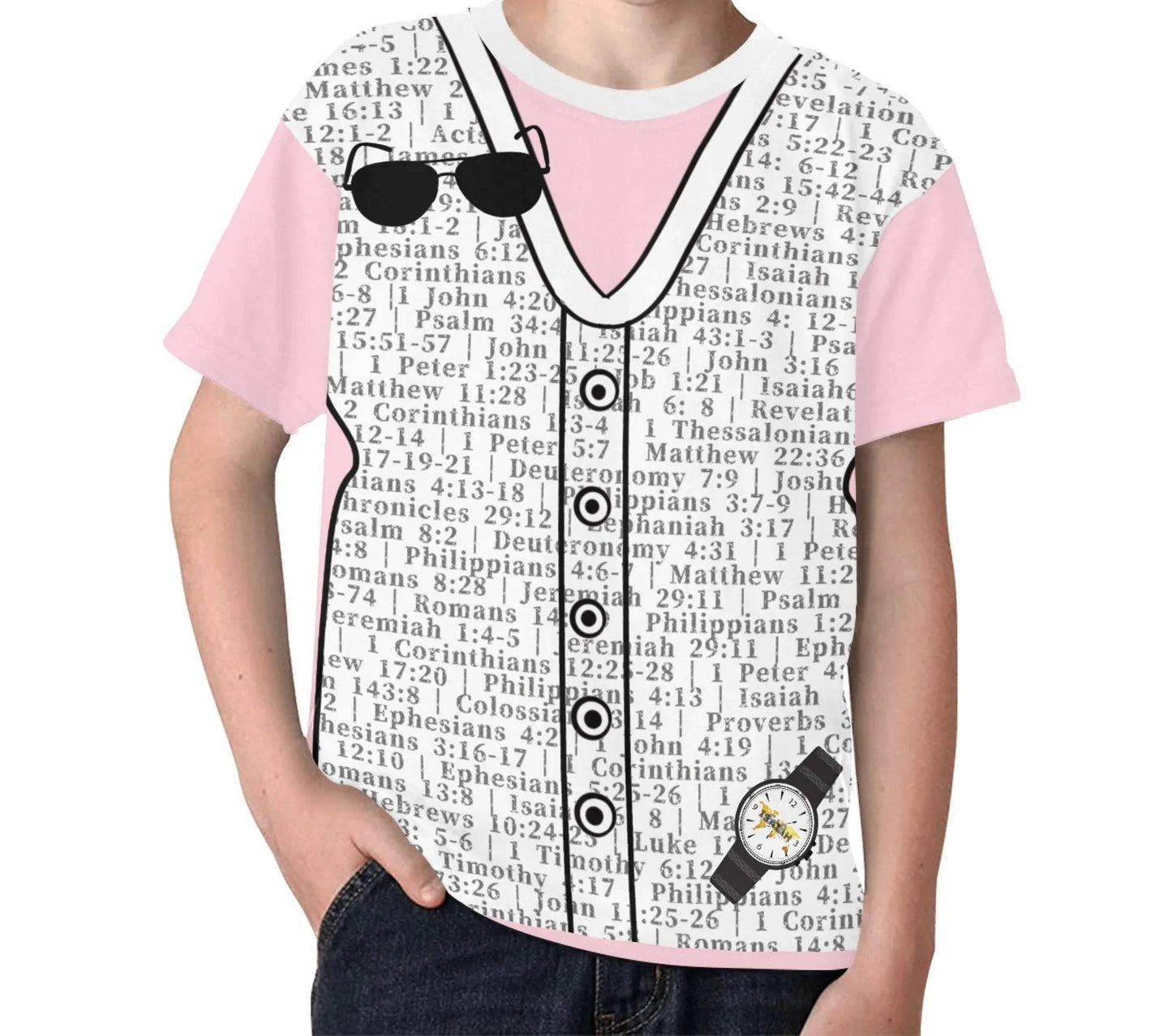 Youth Girl 1 Thessalonians 5:17 Covered T-Shirt