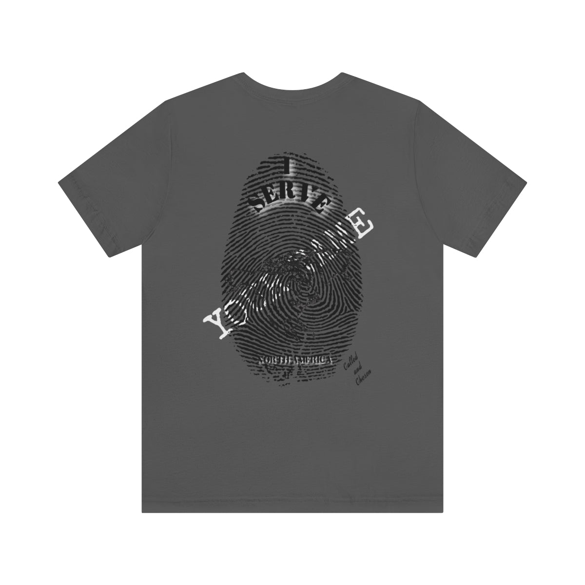 English || Adult Unisex I Serve North America Personalized Fingerprint Tee