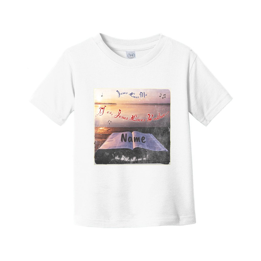 English || Toddler Boy's Jesus Loves Me Family Sing-along T-Shirt