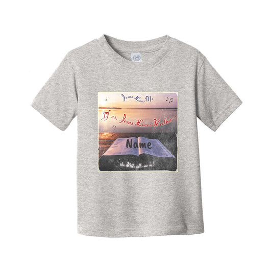 English || Toddler Boy's Jesus Loves Me Family Sing-along T-Shirt