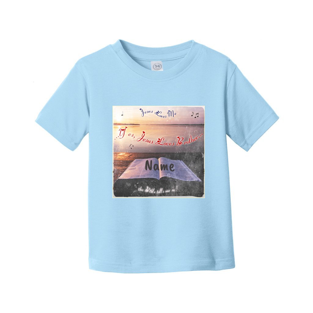 English || Toddler Boy's Jesus Loves Me Family Sing-along T-Shirt