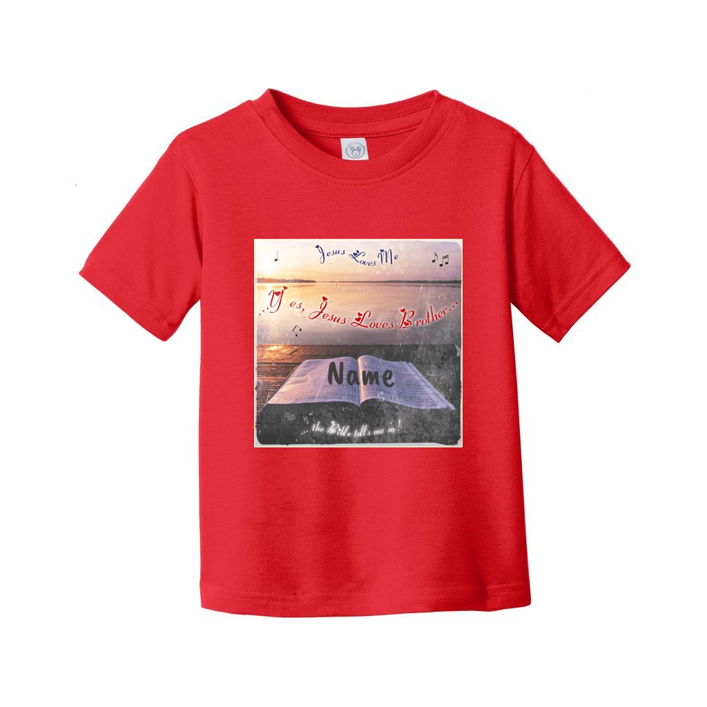 English || Toddler Boy's Jesus Loves Me Family Sing-along T-Shirt