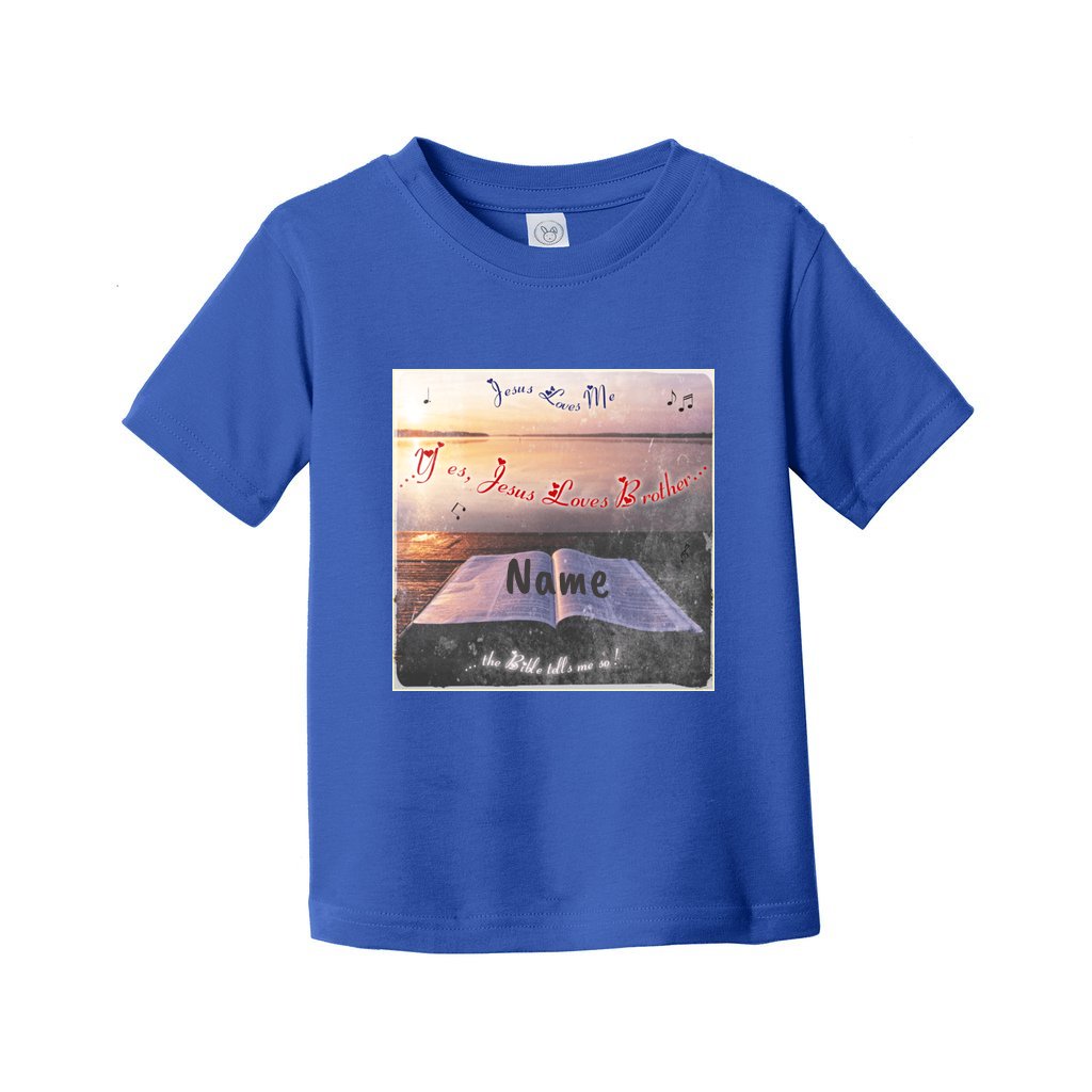 English || Toddler Boy's Jesus Loves Me Family Sing-along T-Shirt