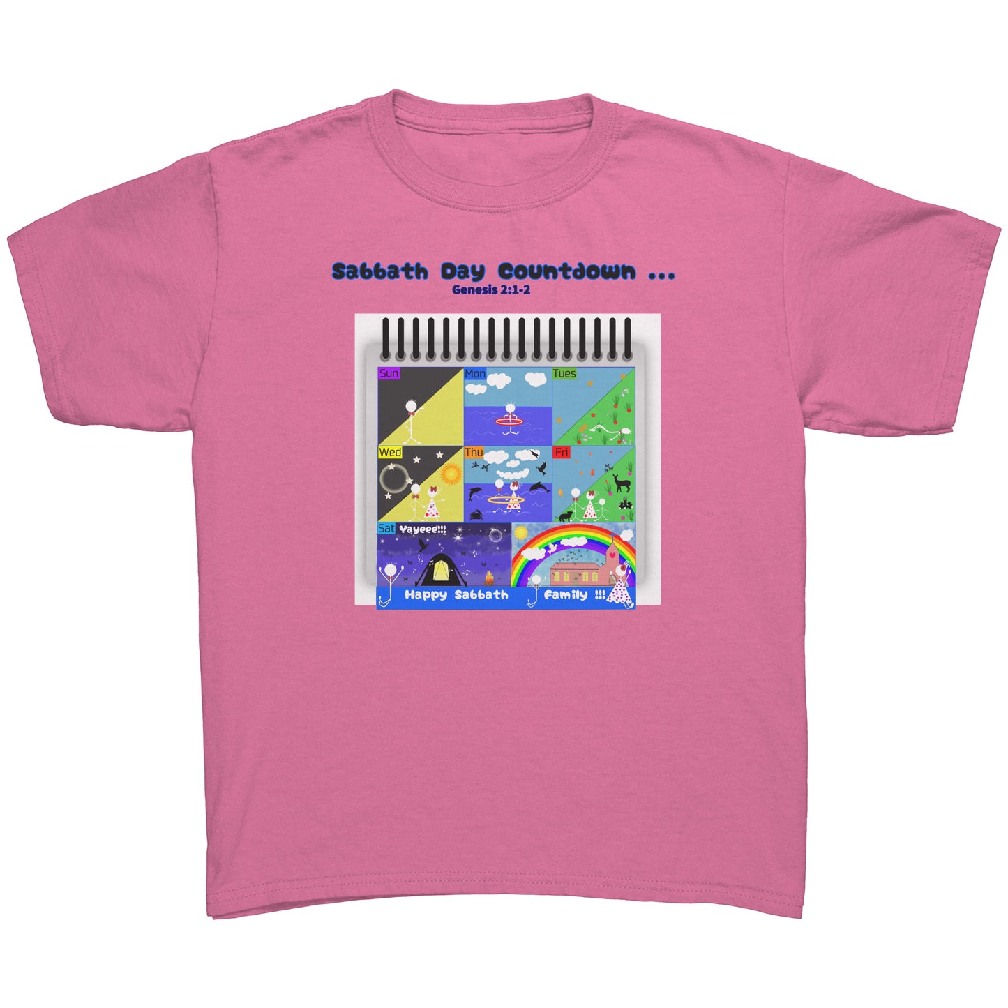 English || Youth Boy's Sabbath Countdown Matching Family T-Shirt