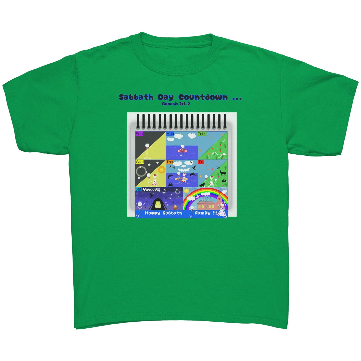 English || Youth Boy's Sabbath Countdown Matching Family T-Shirt