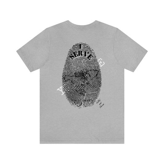 English || Adult Unisex I Serve North America Personalized Fingerprint Tee