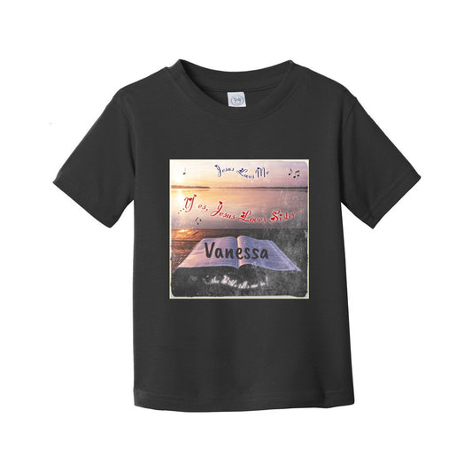 English || Toddler Girl's Jesus Loves Me Family Sing-along T-Shirt