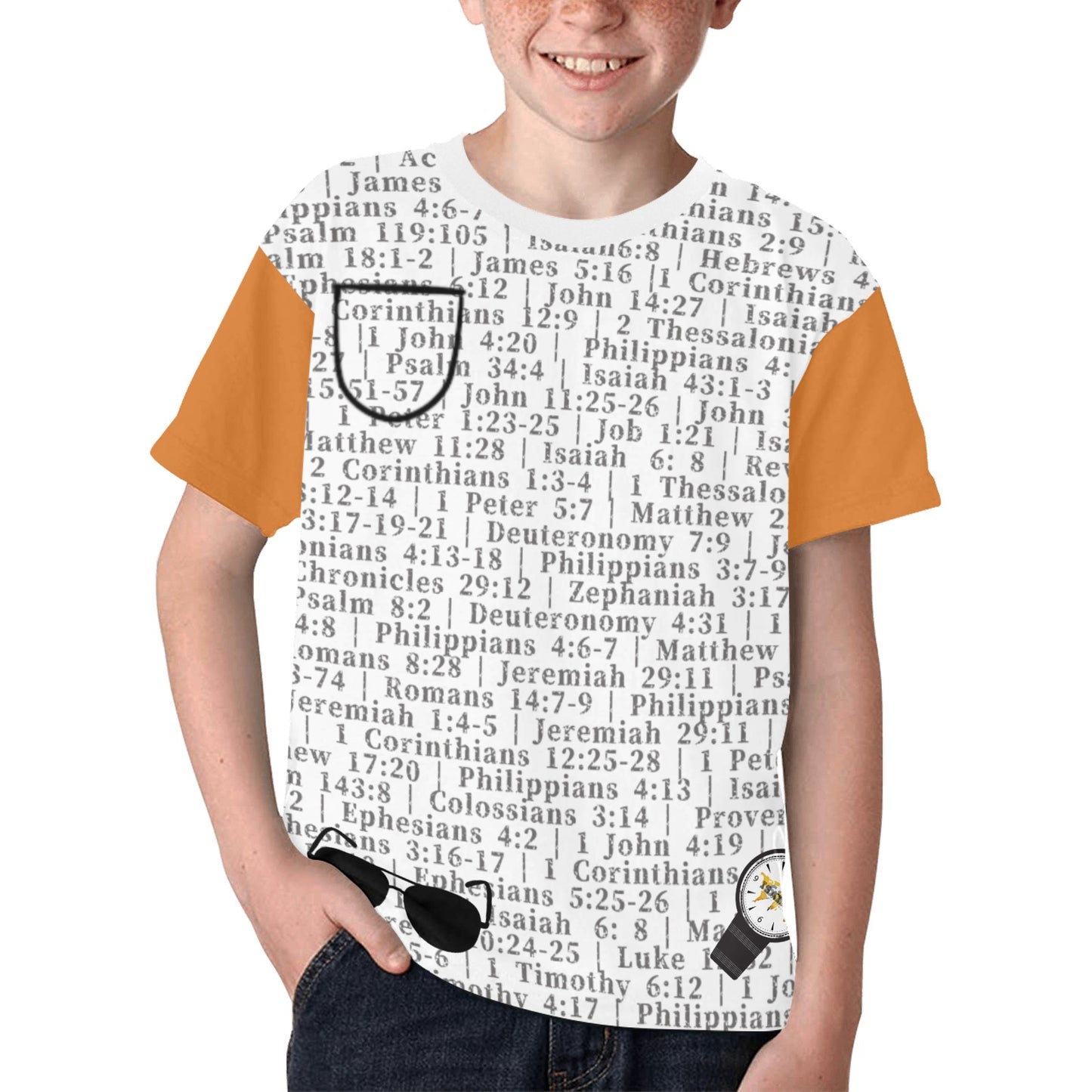 Youth Boy Psalm 46:10 Covered T-Shirt