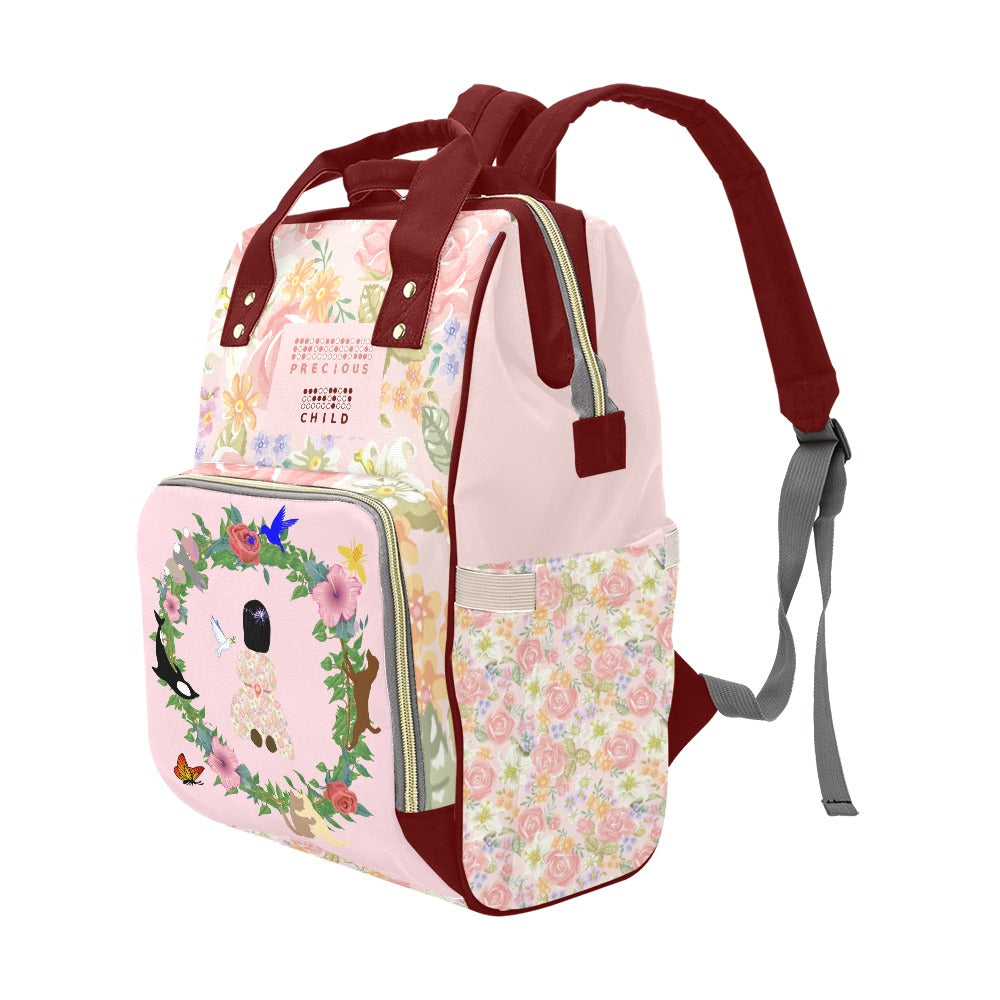Braille || Precious Child Girl's Mommy & Daddy Diaper Backpack